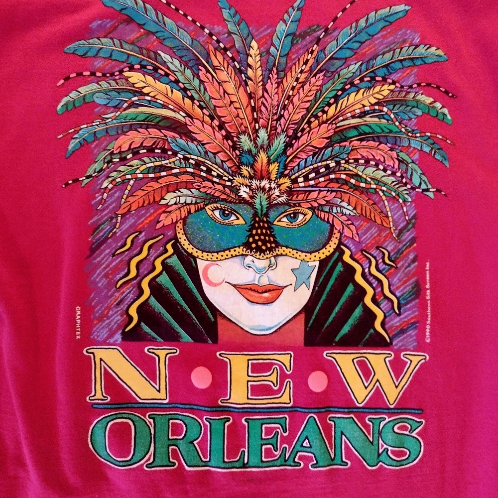 EUC Vintage 1990 New Orleans Glitter tshirt